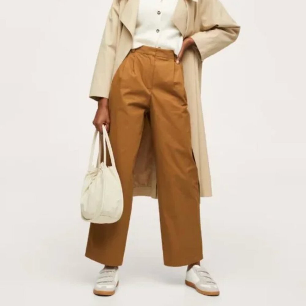 NWT Mango Cotton Pleated Trousers (size 6)